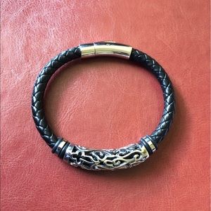 Stainless steel Leather Bracelet